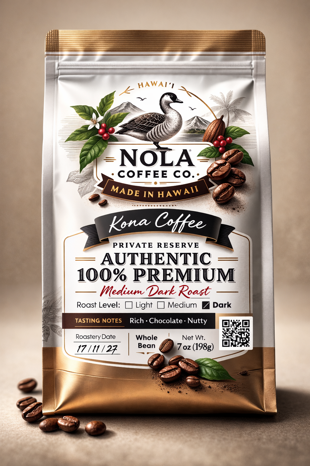 100% Kona Island Roast Coffee 7oz
